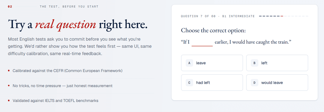 Web de International English Test
